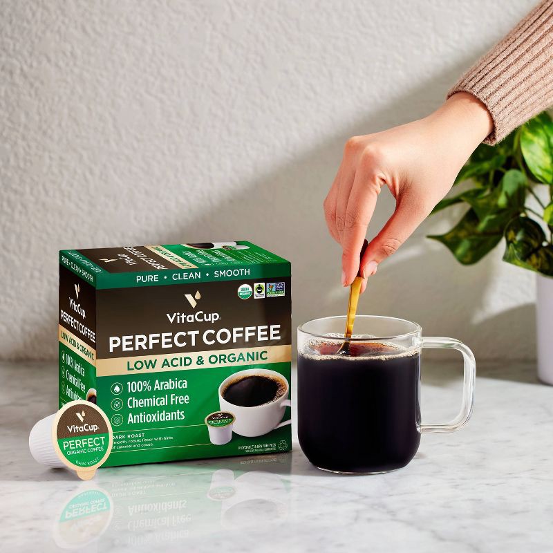 VitaCup Perfect Low Acid Coffee Pods, USDA Organic & Fair Trade