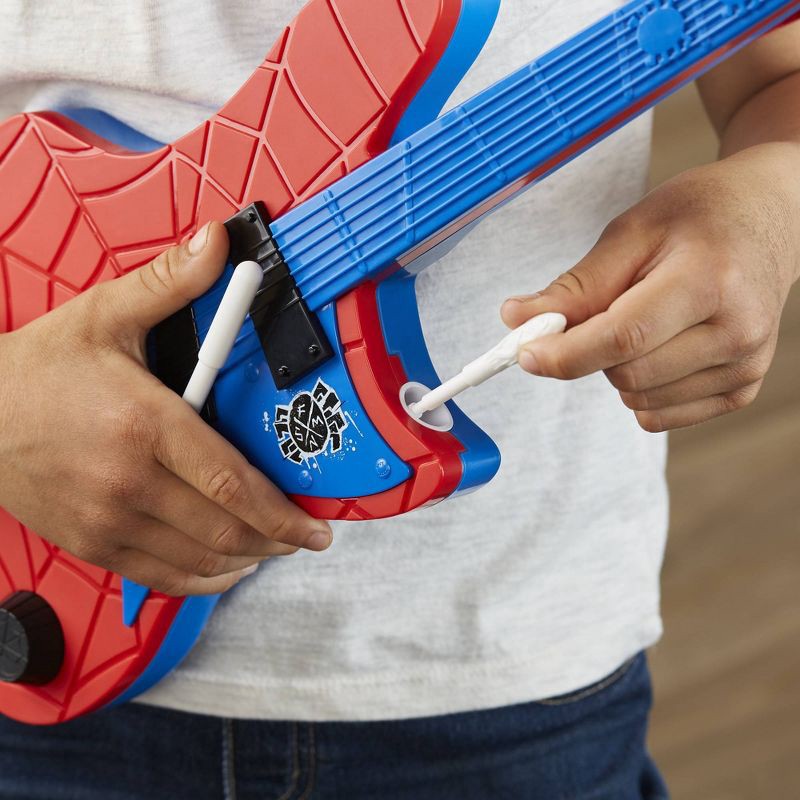 slide 2 of 8, Marvel Spider-Man: Across the Spider-Verse Spider-Punk Web Blast Spider-Man Guitar Toy, 1 ct