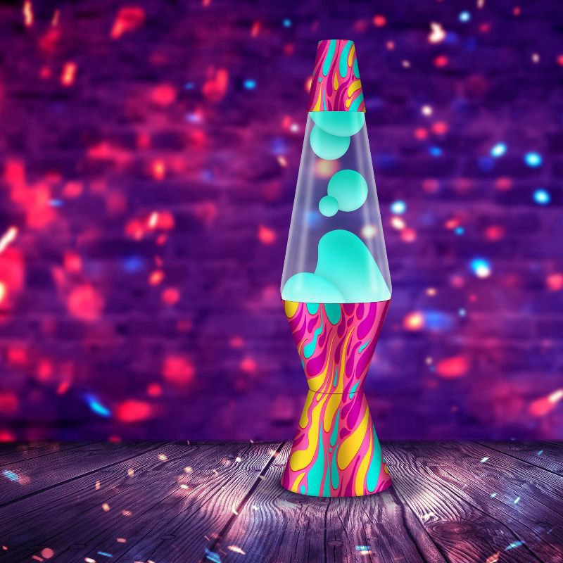 slide 3 of 4, LAVA 14.5" Modern Pink Swirl Novelty Table Lamp: Modern Style Electric Novelty Table Lamp for All Ages, No Assembly Required, 1 ct