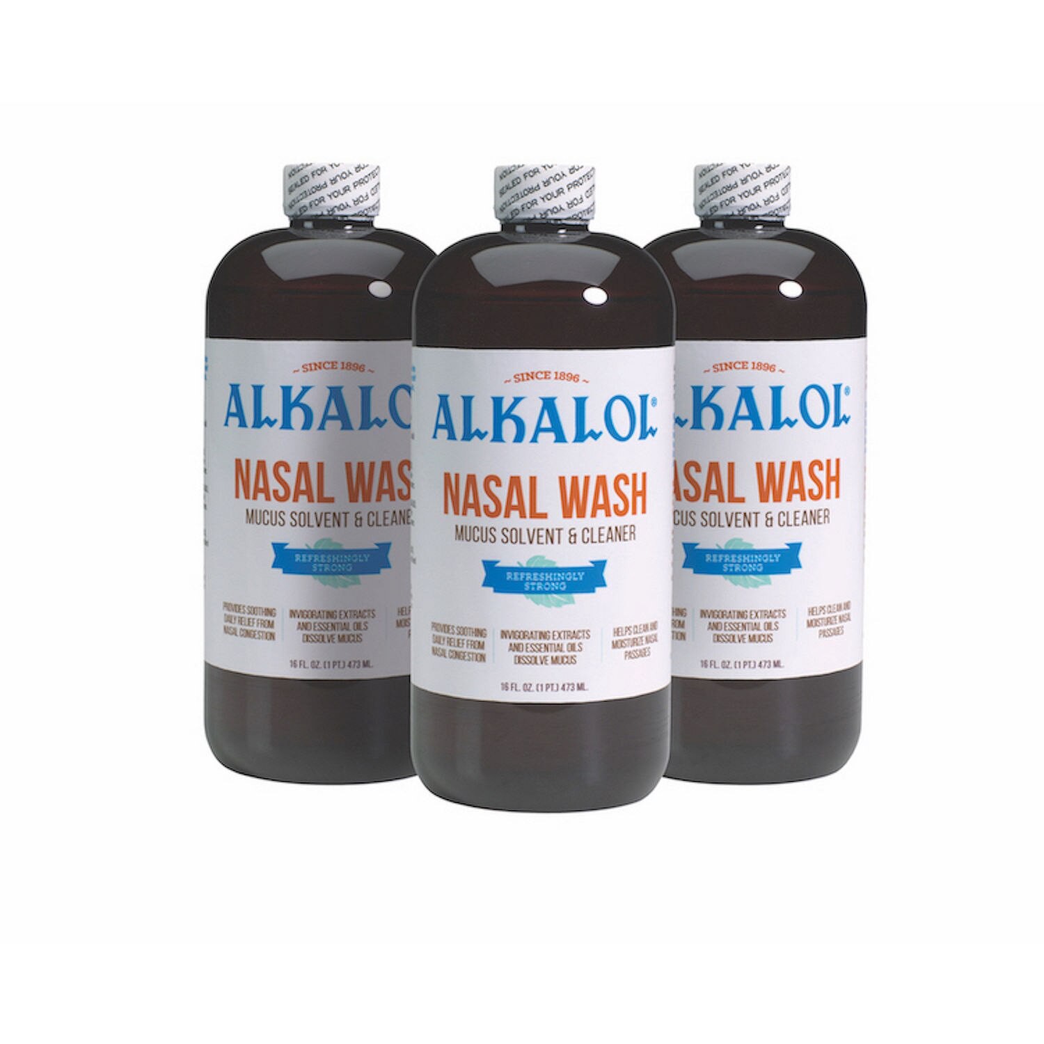 slide 1 of 4, The Alkalol Company Alkalol Nasal Wash, 3 16 Oz Bottles, 16 oz
