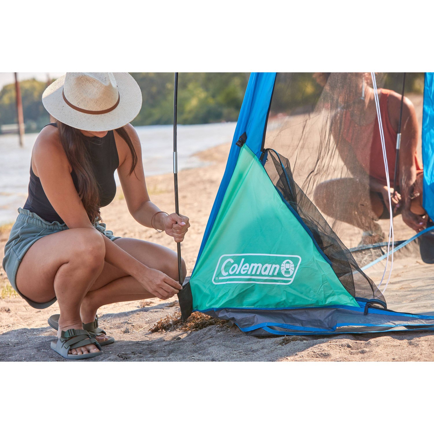 Coleman 8'x8' Skyshade Screendome Shelter Blue 1 ct Shipt