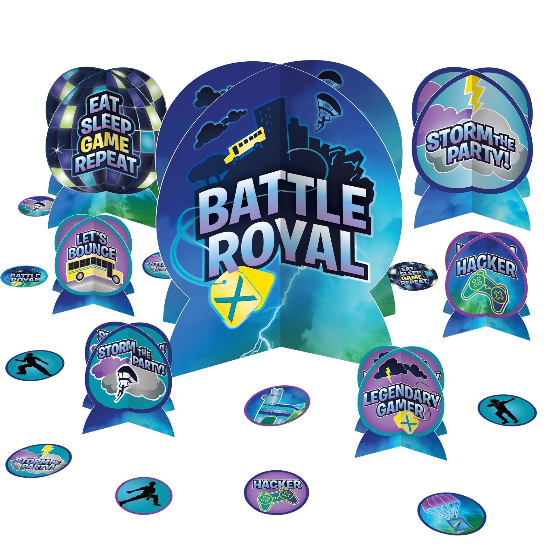 slide 1 of 1, Party City Battle Royal Table Decorating Kit, 27 ct