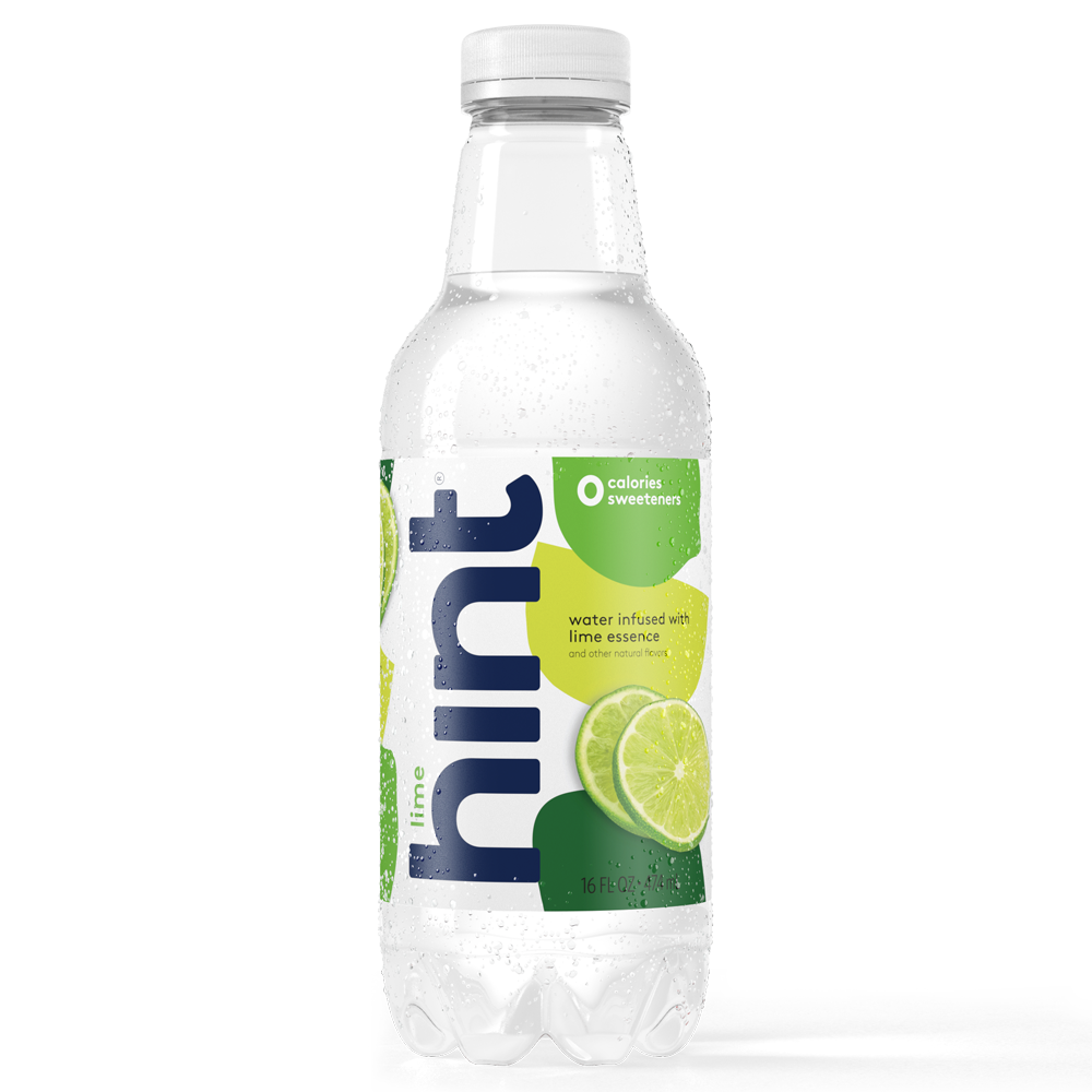 slide 1 of 4, hint Water Lime Unsweet Bottle, 16 oz