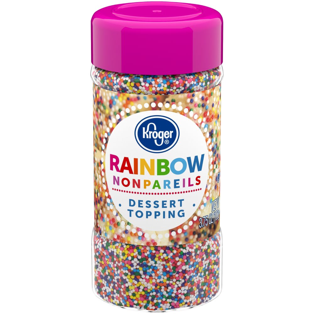 slide 1 of 4, Kroger Rainbow Nonpareils Dessert Topping, 3.75 oz