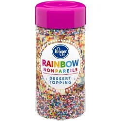 Kroger Rainbow Nonpareils Dessert Topping