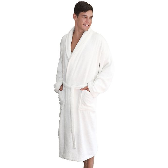 slide 4 of 5, Linum Home Textiles Small/Medium Turkish Cotton Terry Unisex Bathrobe - White, 1 ct