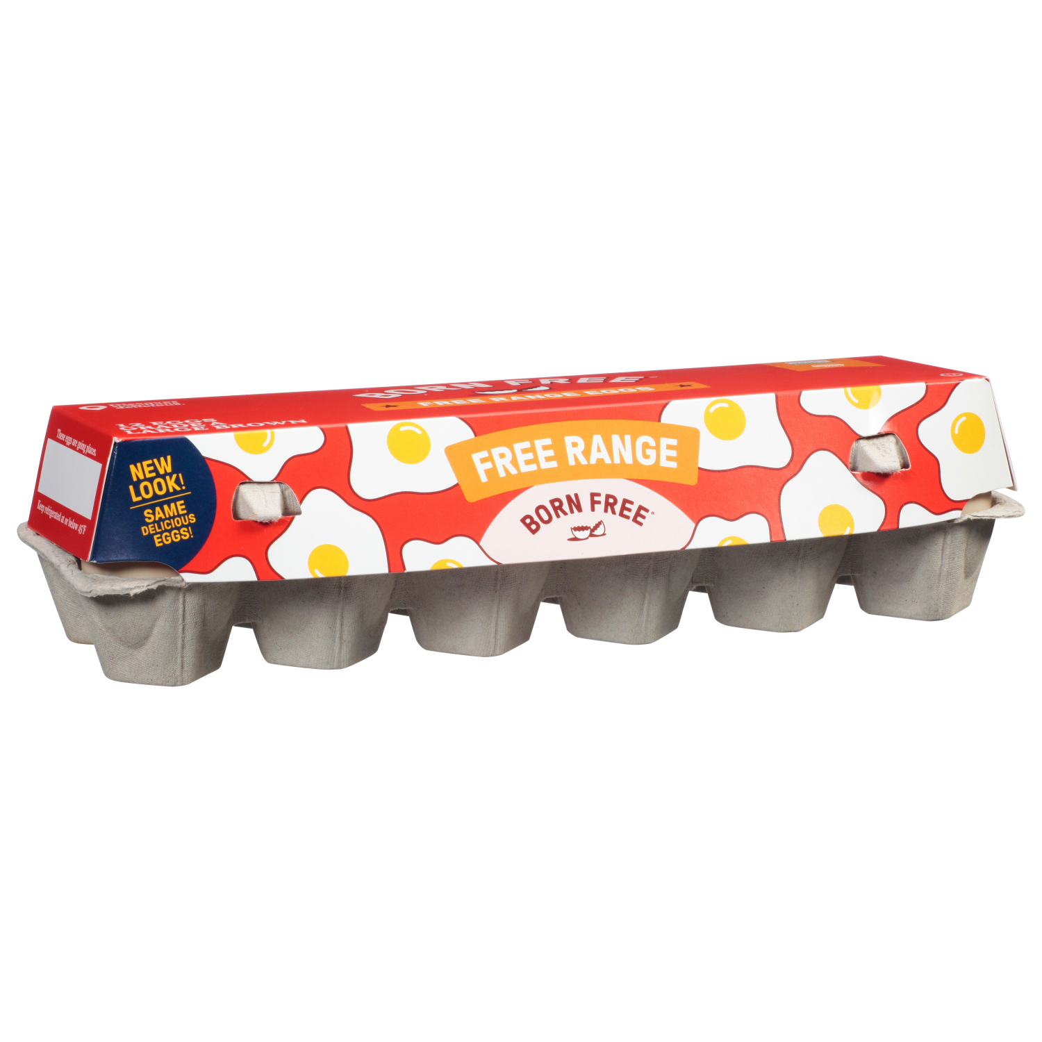 slide 2 of 5, Born Free Free Range Large Brown Eggs, 12 ct