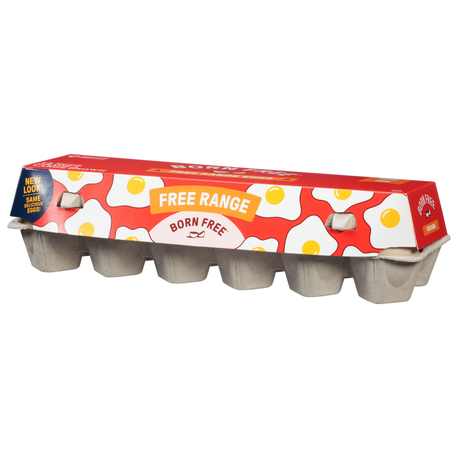 slide 3 of 5, Born Free Free Range Large Brown Eggs, 12 ct