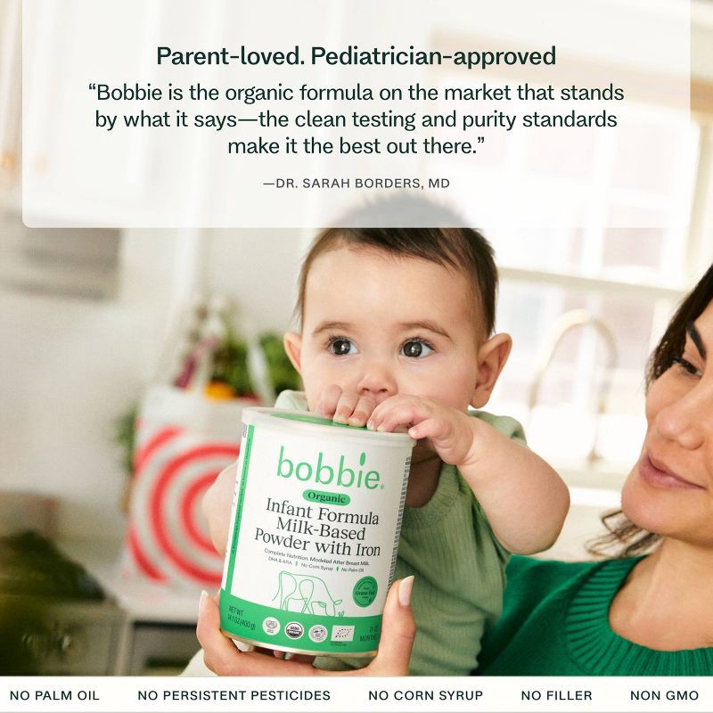 slide 5 of 8, Bobbie Organic Original Infant Formula - 14oz, 14 oz
