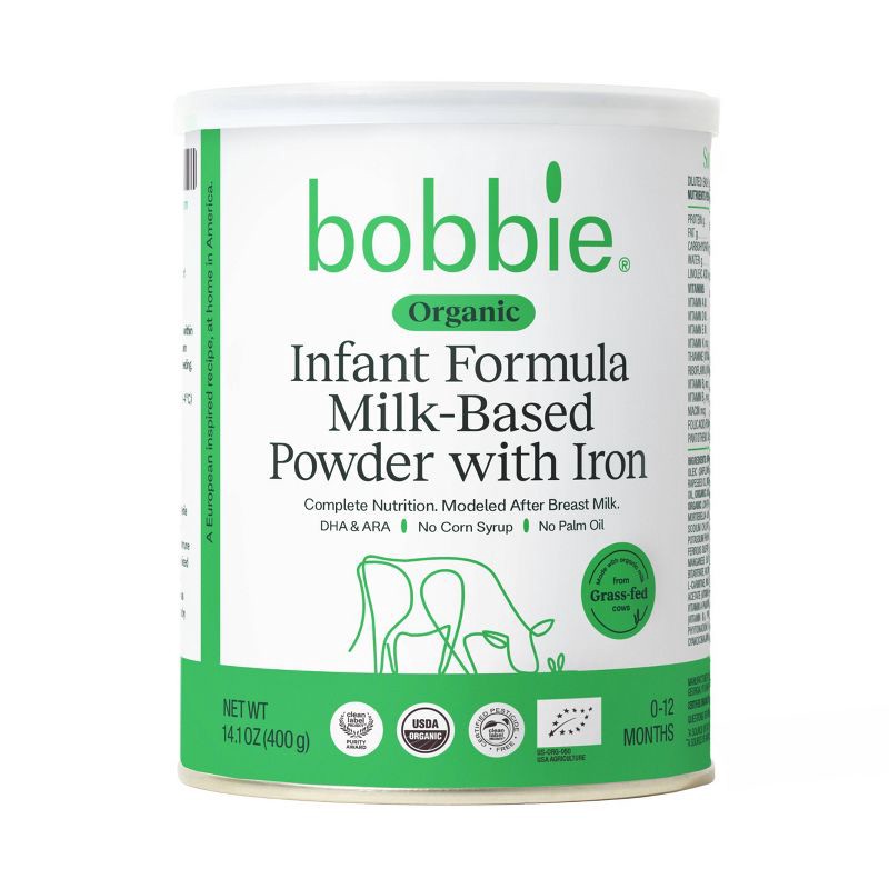 slide 1 of 8, Bobbie Organic Original Infant Formula - 14oz, 14 oz