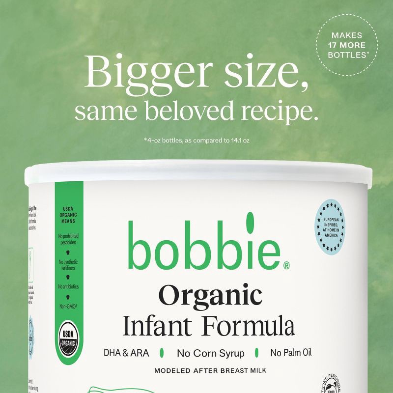 slide 4 of 10, Bobbie Organic Original Infant Formula Powder - 24oz, 24 oz