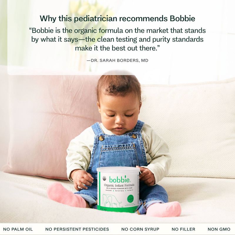 slide 6 of 10, Bobbie Organic Original Infant Formula Powder - 24oz, 24 oz