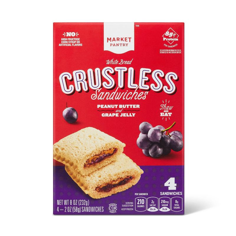 Frozen Peanut Butter and Grape Jelly Crustless Sandwich - 4ct - Market ...