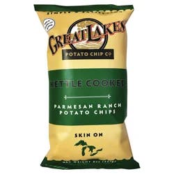 Great Lakes Potato Chip Kettle Cooked Parmesan Ranch Potato Chips 8 oz Bag