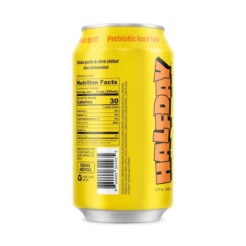 slide 10 of 10, Halfday Iced Tea Halfday Lemon Black Iced Tea - 12 fl oz Can, 12 fl oz