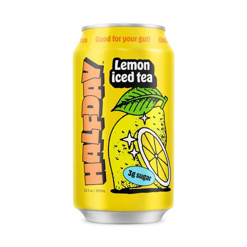 slide 1 of 10, Halfday Iced Tea Halfday Lemon Black Iced Tea - 12 fl oz Can, 12 fl oz