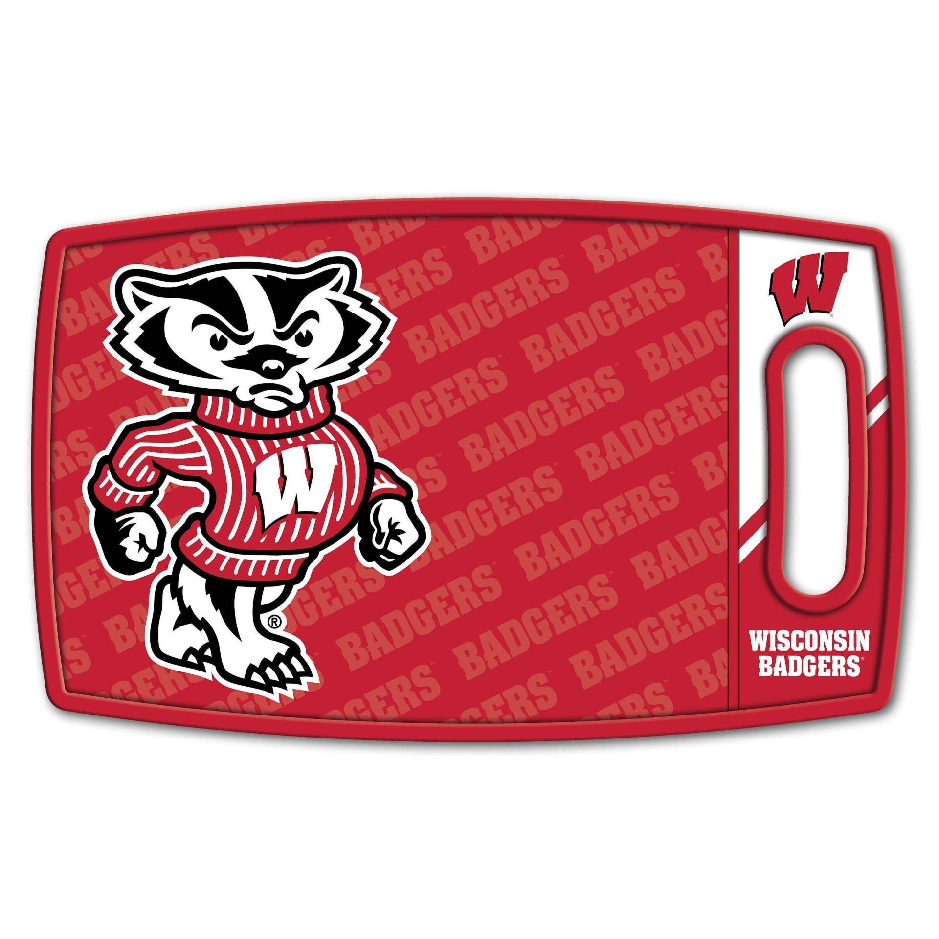 slide 1 of 4, NCAA Wisconsin Badgers Logo Series Cutting Board, 1 ct