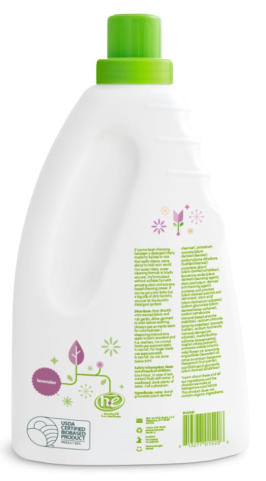 slide 3 of 10, Babyganics Laundry Detergent, Lavender, 60oz, 60 oz