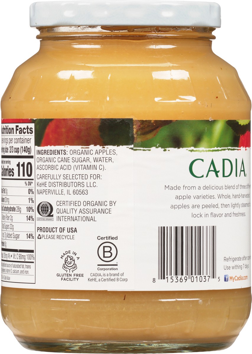 slide 7 of 14, Cadia Organic Apple Sauce 24 oz, 24 oz