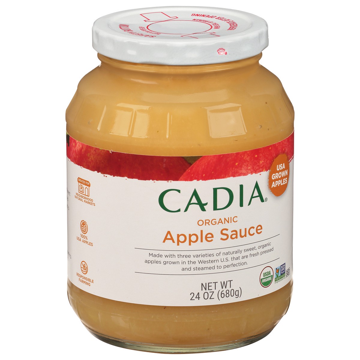 slide 11 of 14, Cadia Organic Apple Sauce 24 oz, 24 oz