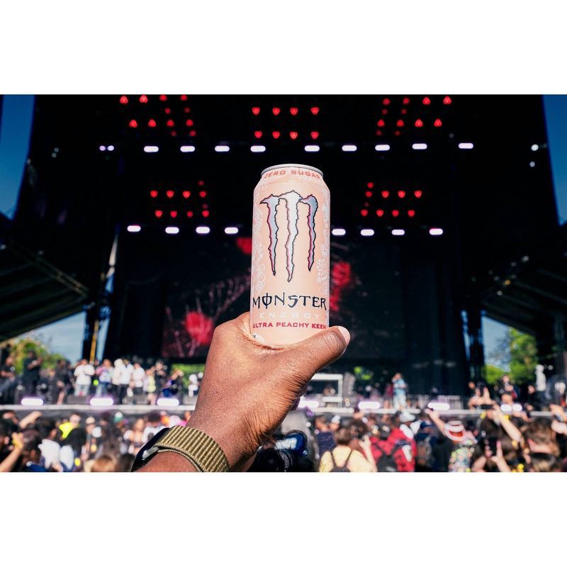 slide 4 of 9, Monster Energy Ultra Peachy Keen Energy Drink - 16 fl oz Can, 16 fl oz