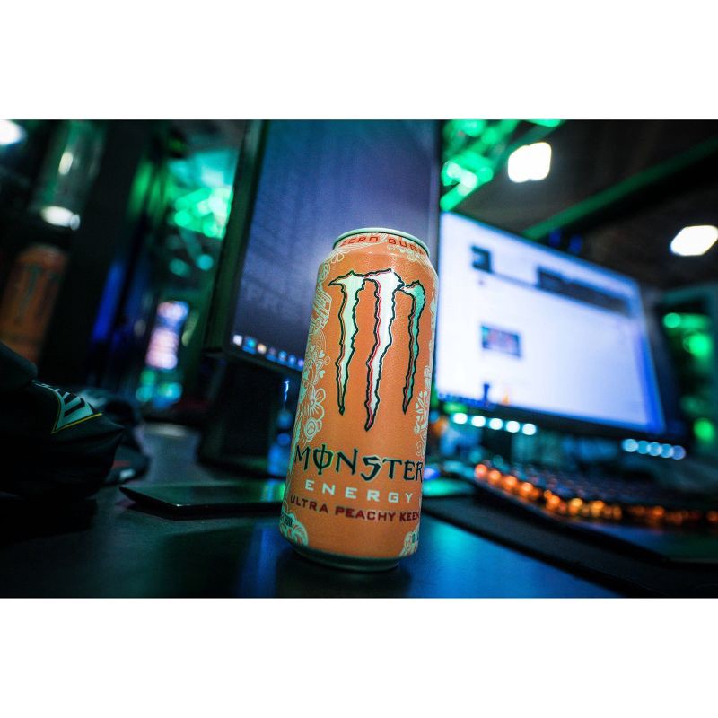 slide 5 of 9, Monster Energy Ultra Peachy Keen Energy Drink - 16 fl oz Can, 16 fl oz
