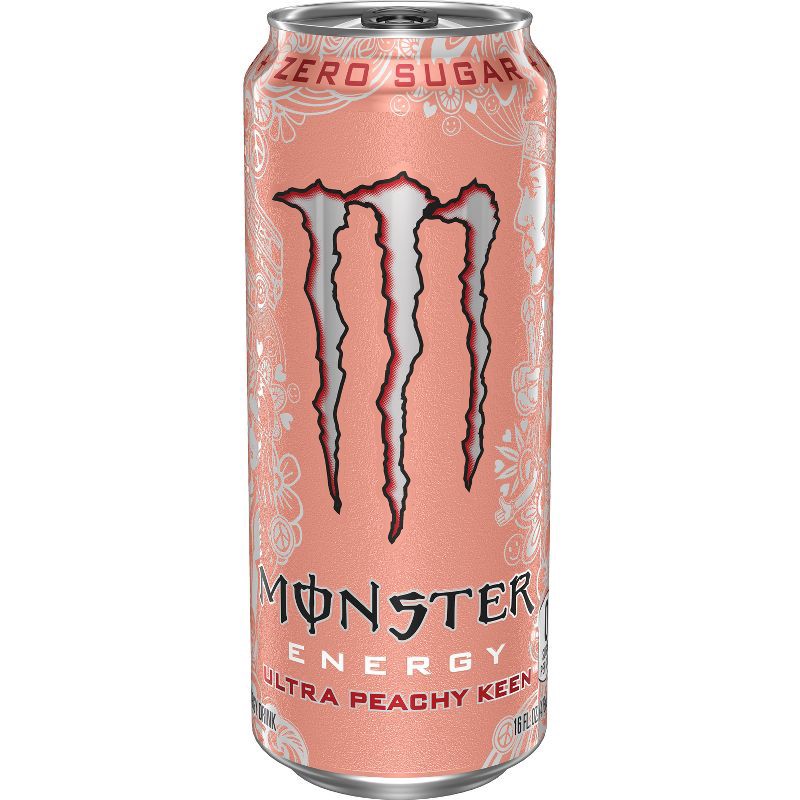 slide 9 of 9, Monster Energy Ultra Peachy Keen Energy Drink - 16 fl oz Can, 16 fl oz