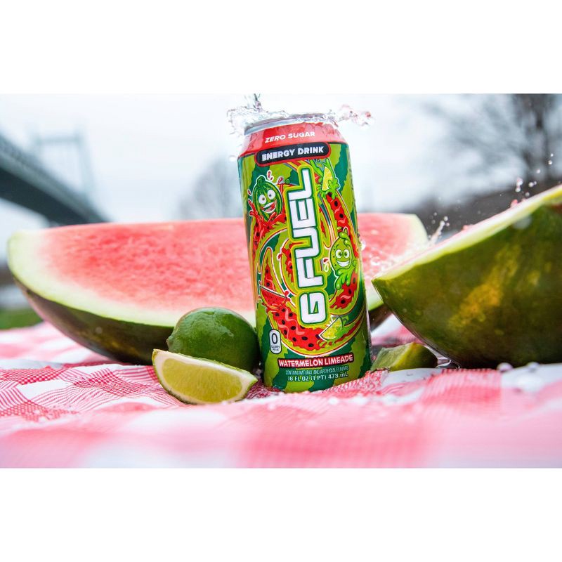 slide 4 of 8, G Fuel Watermelon Limeaid Energy Drink - 16 fl oz Can, 16 fl oz