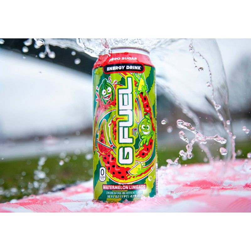 slide 8 of 8, G Fuel Watermelon Limeaid Energy Drink - 16 fl oz Can, 16 fl oz