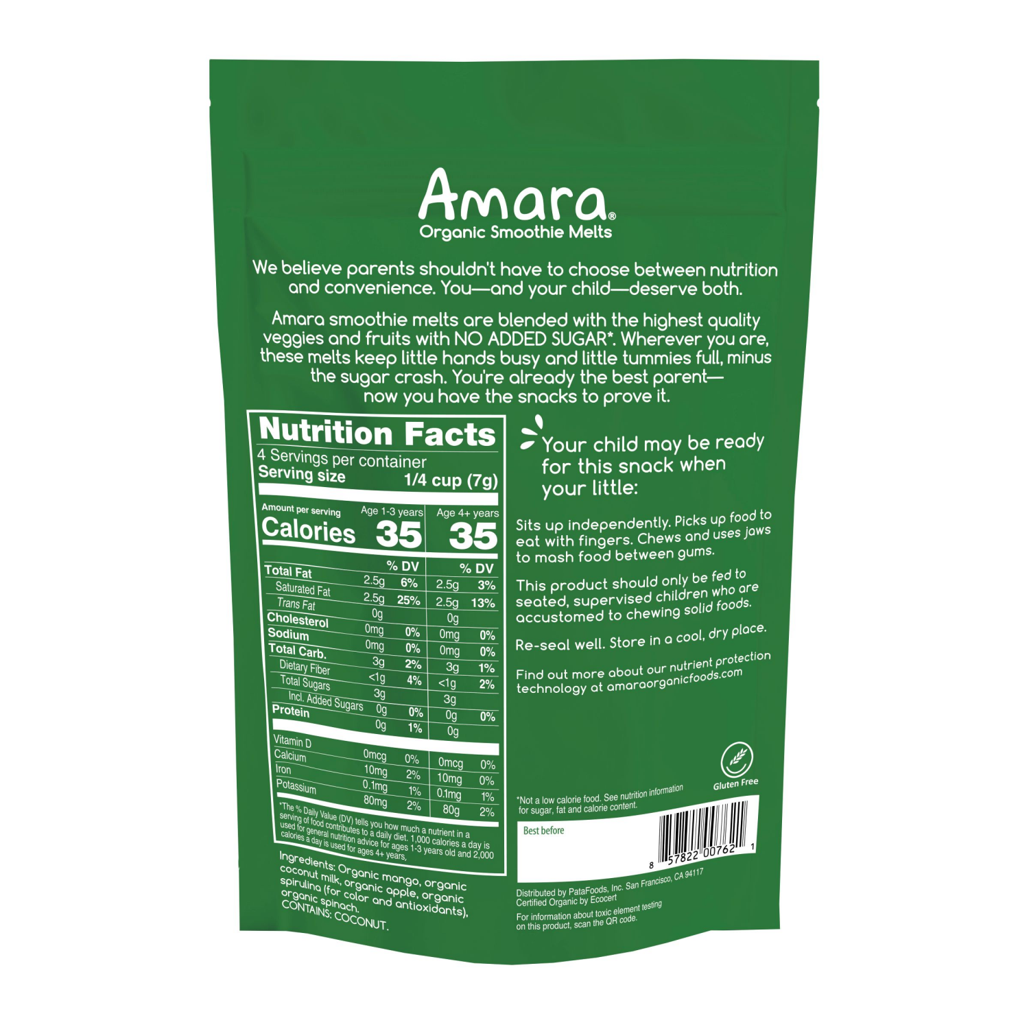 slide 2 of 2, Amara Mighty Sweet Green Yogurt Bite, 1 oz