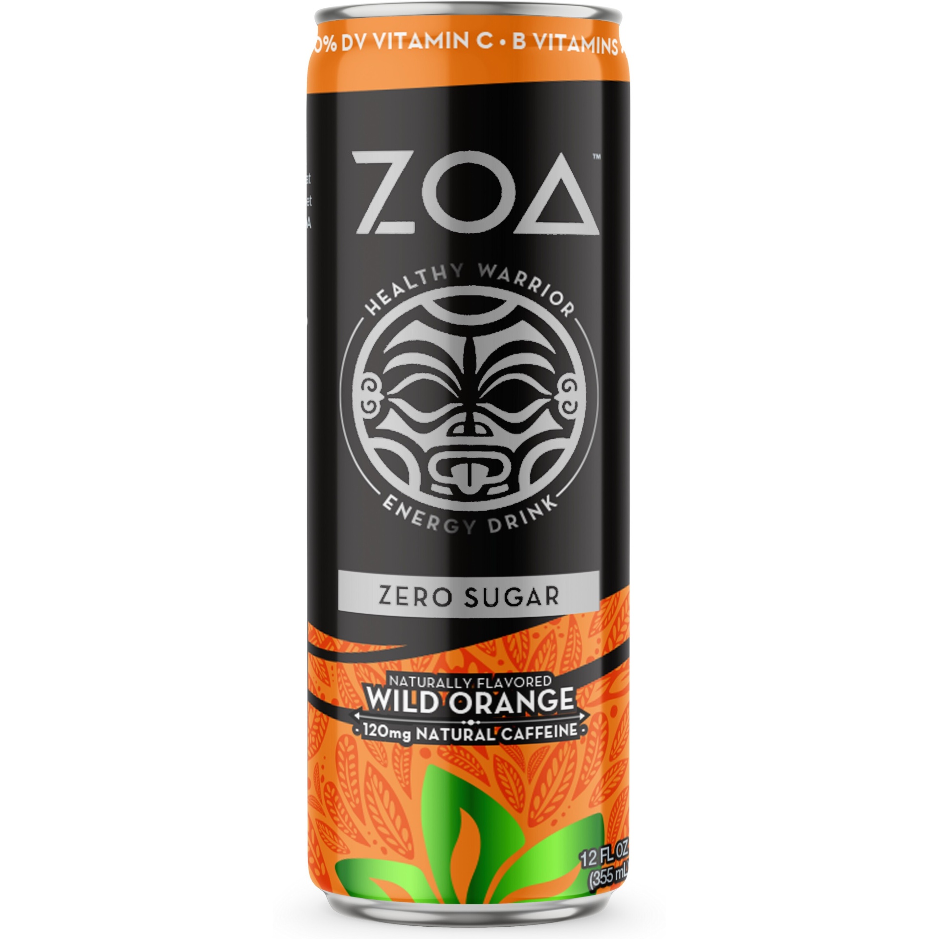 slide 1 of 7, ZOA Wild Orange Zero Sugar Energy Drink - 12 fl oz Can, 12 fl oz