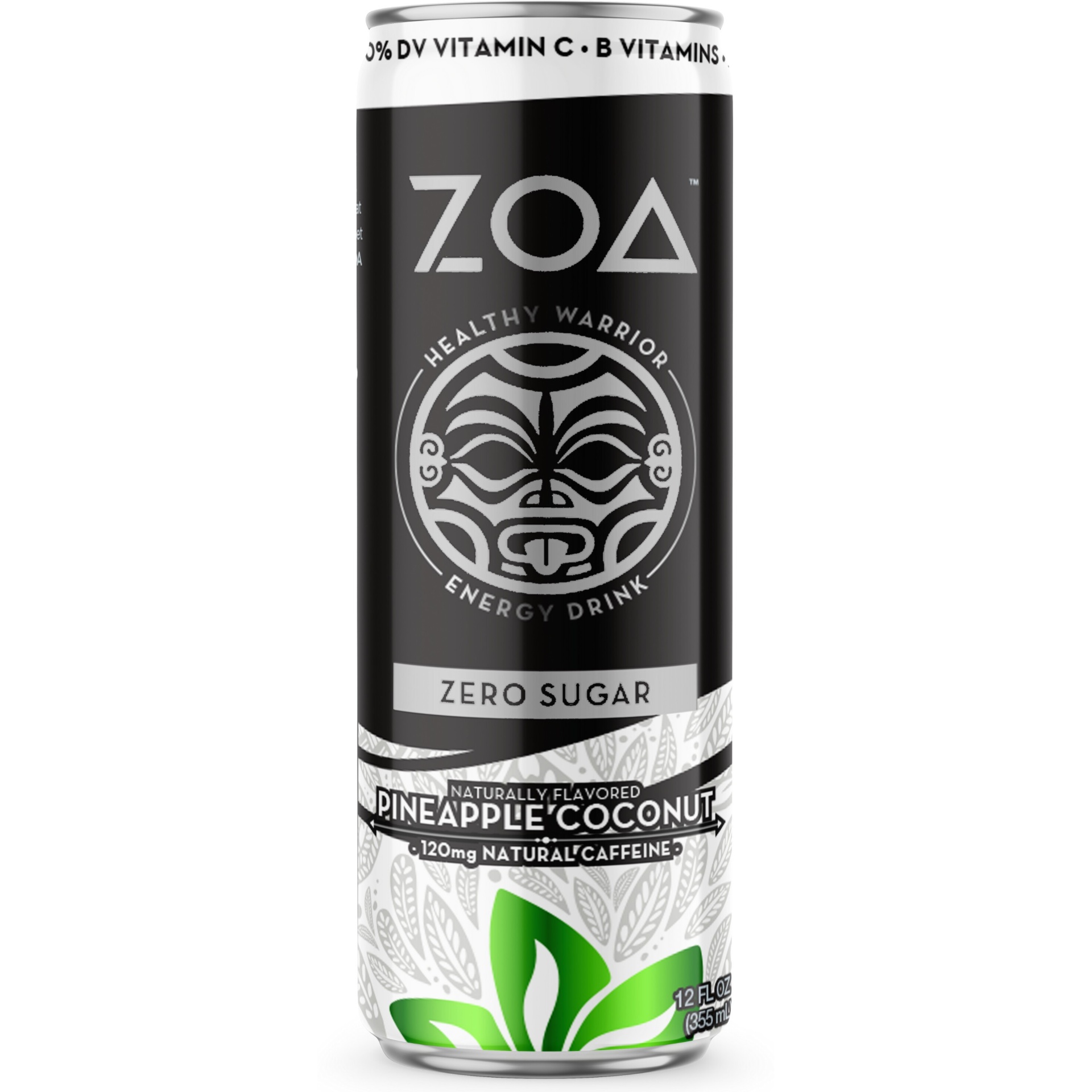 slide 1 of 7, ZOA Pineapple Coconut Zero Sugar Energy Drink - 12 fl oz Can, 12 fl oz