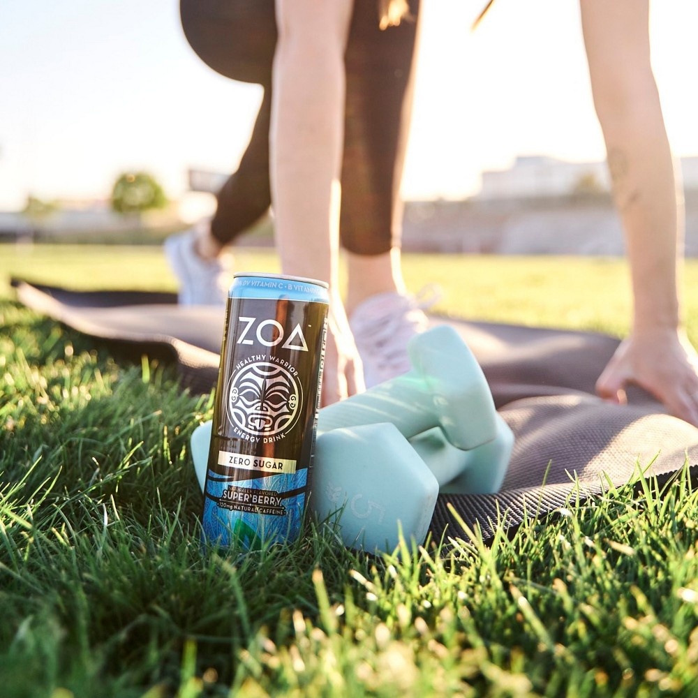 slide 7 of 7, ZOA Super Berry Zero Sugar Energy Drink - 12 fl oz Can, 12 fl oz