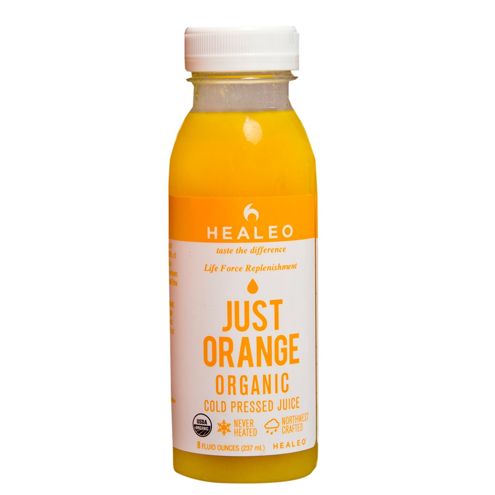 slide 1 of 1, Healeo Organic Just Orange Juice, 8 fl oz