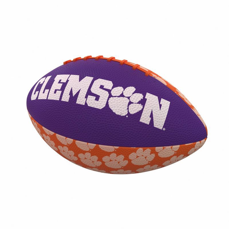 slide 1 of 3, NCAA Clemson Tigers Mini-Size Rubber Football: All Ages, NCAA Licensed, Rubber Shell, 1 ct