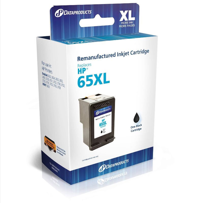 slide 1 of 1, Remanufactured Black XL High Yield Single Ink Cartridge - Compatible with HP 65XL Ink Series - Dataproducts, 1 ct