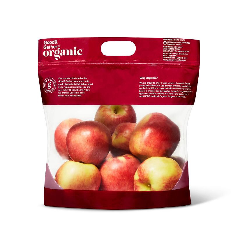 slide 3 of 4, Organic Ambrosia Apples - 2lb Bag - Good & Gather™, 2 lb