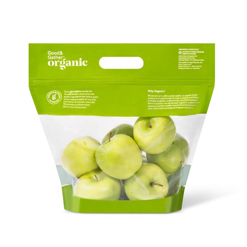 slide 3 of 4, Organic Granny Smith Apples - 2lb Bag - Good & Gather™, 2 lb