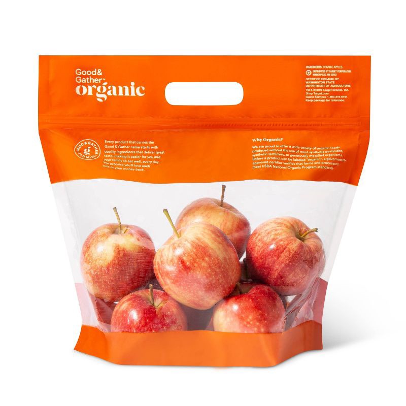 slide 3 of 4, Organic Gala Apples - 2lb Bag - Good & Gather™, 2 lb