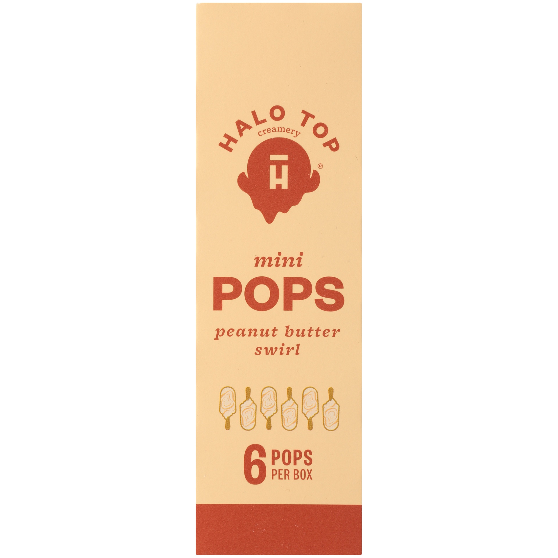 slide 5 of 7, Halo Top Creamery Pops Peanut Butter Swirl Ice Cream Pops, 6 ct; 2 fl oz
