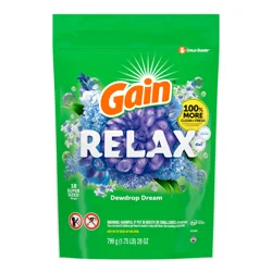 Gain Super Sized Flings Laundry Detergent Pacs, Relax, 3-in-1 Detergent Pacs with Febreze and Oxi