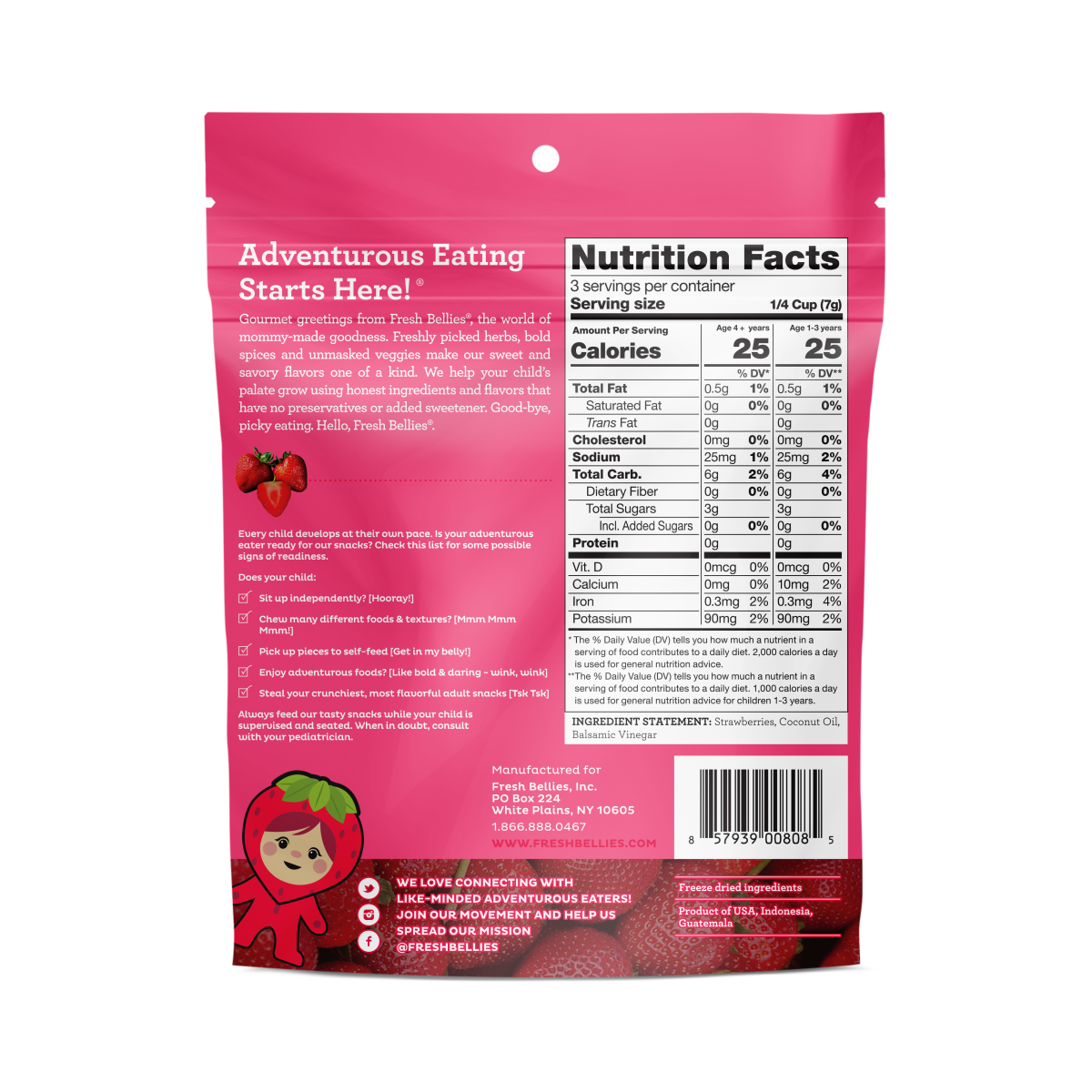 slide 2 of 2, Fresh Bellies Balsamic Strawberry Feels Forever Strawberries 0.75 oz, 0.75 oz