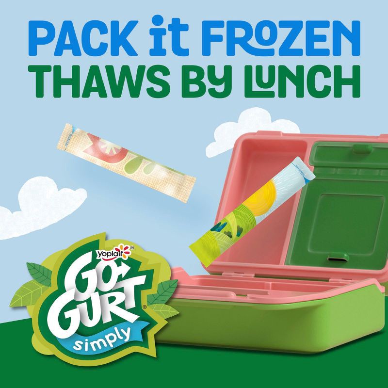 slide 2 of 8, Yoplait Simply Go-Gurt Mixed Berry/Strawberry Fat Free Kids' Yogurt - 40oz/20ct, 40 oz, 20 ct