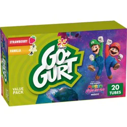 Yoplait Go-Gurt Strawberry/Vanilla Fat Free Kids' Yogurt - 40oz/20ct