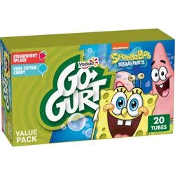 Yoplait Go-Gurt Strawberry/Cotton Candy Fat Free Kids' Yogurt - 40oz/20ct