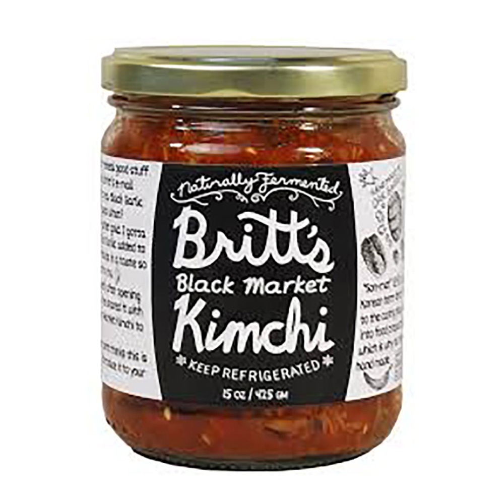 slide 1 of 1, Britt's Pickles Black Market Kimchi, 15 oz
