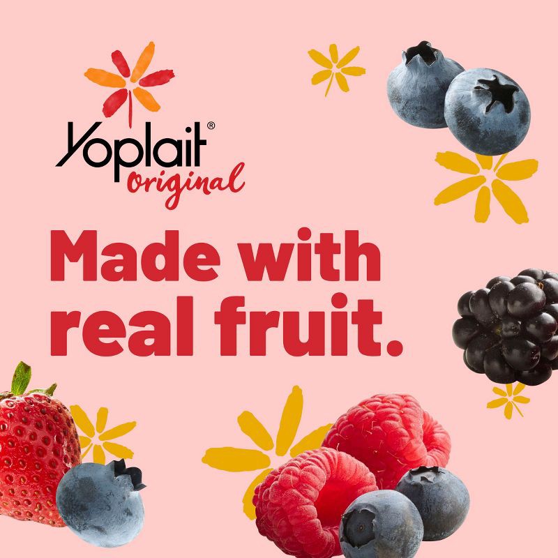 slide 2 of 10, Yoplait Original Mountain Blueberry & Mixed Berry Yogurt - 8ct/6oz Cups, 8 ct; 6 oz