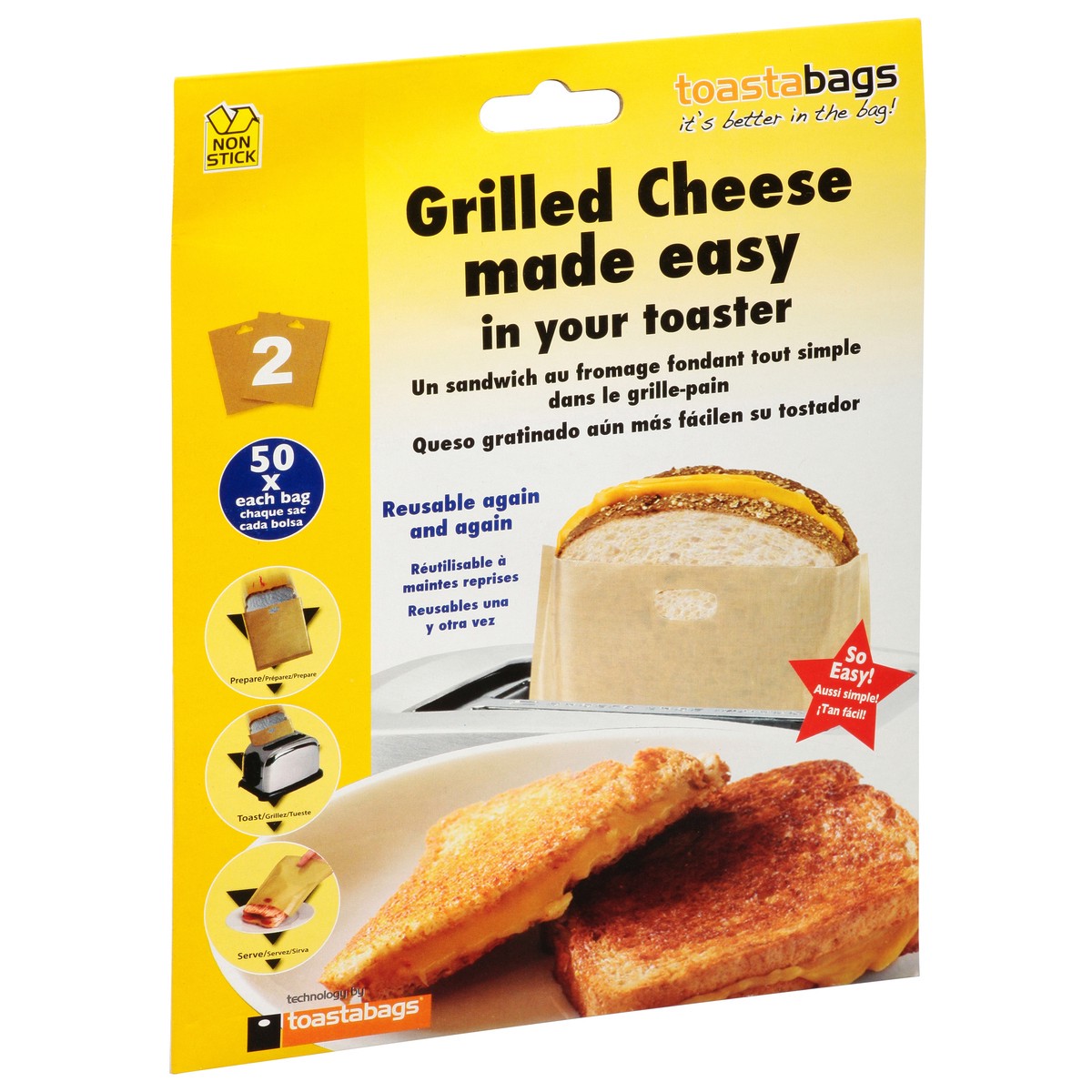 slide 8 of 12, Toastabags Grilled Cheese Made Easy, 2 ct