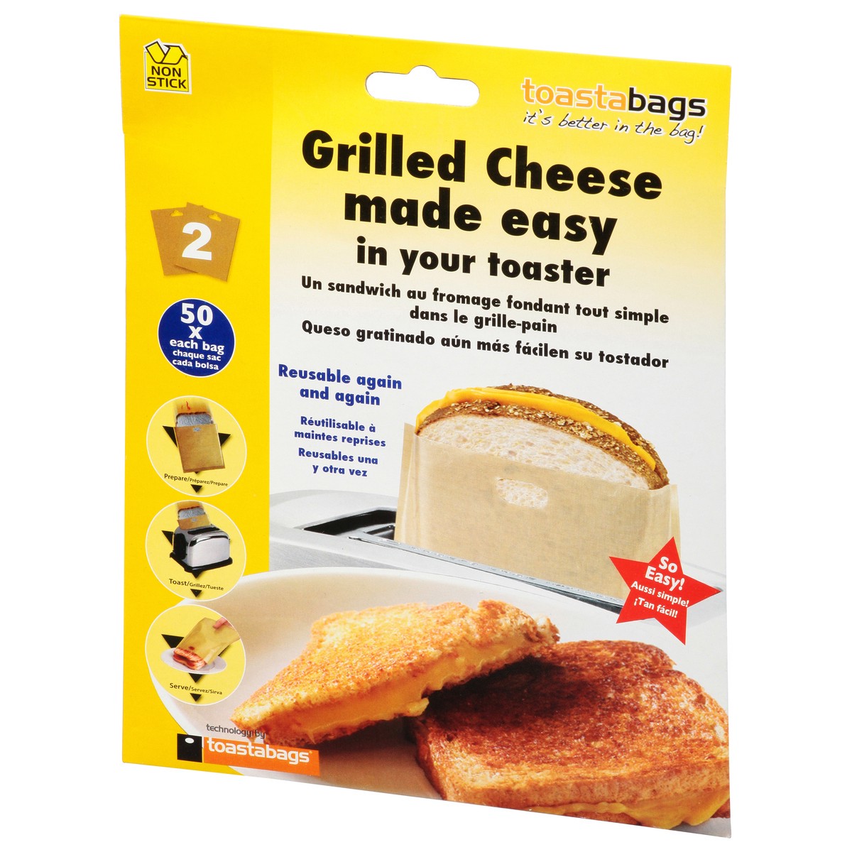 slide 2 of 12, Toastabags Grilled Cheese Made Easy, 2 ct