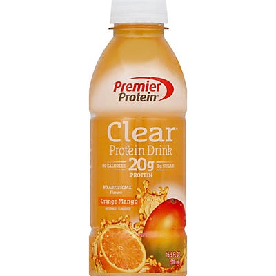 slide 1 of 1, Premier Protein Clear Orange Mango Drink, 16.9 oz